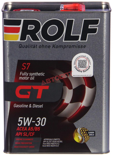 ROLF GT 5W30 (синт) API SL/CF, ACEA A5/B5 (323150) 4л (РОССИЯ)