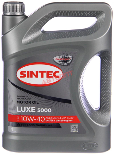 SINTEC LUXE 5000 10W40 (п/с) API SL/CF ACEA A3/B4 (600232) 4л  (РОССИЯ)