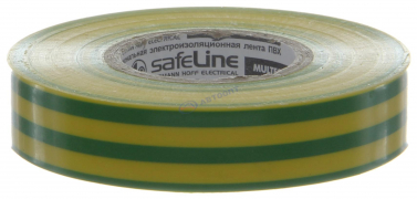 Изолента 15мм*20м желто-зеленая "Safeline" (Китай)