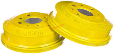 Барабан торм. ВАЗ-2108, 2110-2112, 2113-2115, 1117-1119, 2170, 2190 ЧУГУН (2108-3502070) (HF 144 808) (2 шт) ЖЕЛТЫЙ "HOFER"