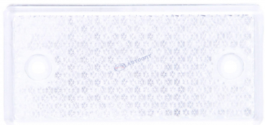 Катафот прямоугольный БЕЛЫЙ (с отверстиями под винты) 105х55х8мм (DA-01942)
