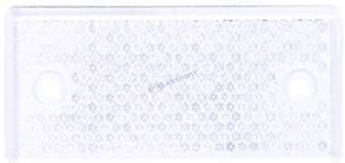 Катафот прямоугольный БЕЛЫЙ (с отверстиями под винты) 105х55х8мм (DA-01942)