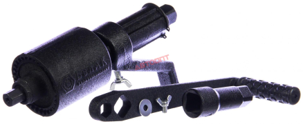 Гайковерт (редукторный)  без головок, квадрат 1", 1:3.8/1:56, 3000Н/м, 2-х скоростной, с УДЛИНИТЕЛЕМ 110мм, в футляре (БАК.10118) "БелАК"