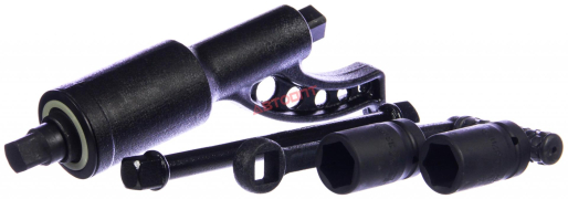 Гайковерт (редукторный)  с головками 32 и 33мм, квадрат 1", 1:4/1:64, 4800Н/м, 2-х скоростной, с УДЛИНИТЕЛЕМ, в футляре "Ньютон" (БАК.00022) "БелАК"