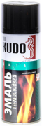 Эмаль для кузова кремнийорганическая термостойкая [Черный, аэрозоль] 520 мл Kudo (KU-5002)