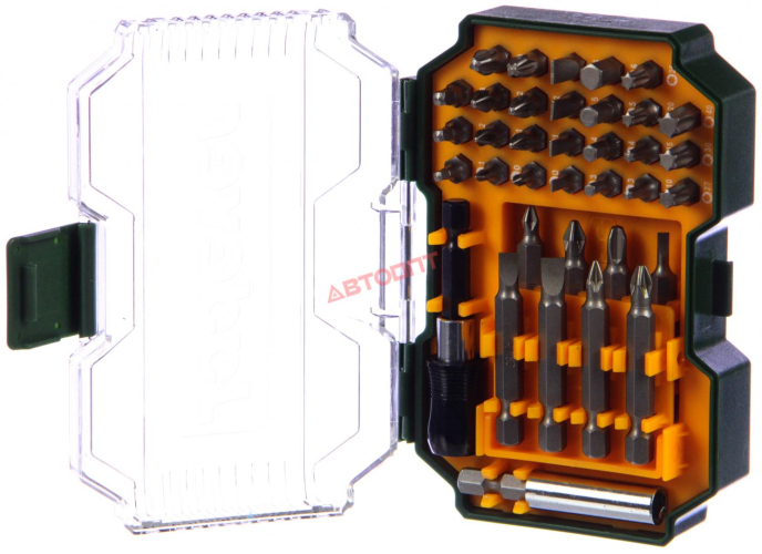 Бита с держателем PH+PZ+SL+T+Hx25мм+50мм (36шт) в пластик. футляре (JDBS3B36) "JADEVER"