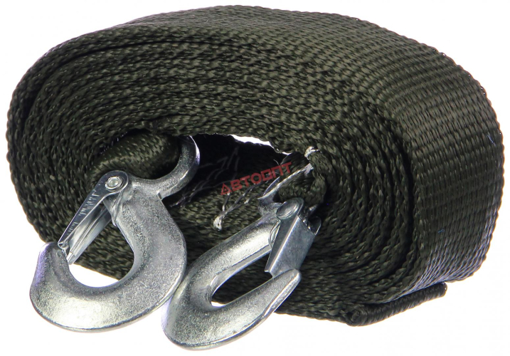 Трос буксировочный лента  12 тонн (4.2 м) с крюками (STB1202) "STVOL"