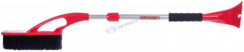 Щетка для снега со скребком (120 см)  мягкая  ручка (S07801004) SKYWAY