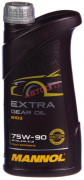 Масло трансмиссионное Mannol GL-4/GL-5 75W90  Extra Getriebeoil LS синт 1 л (для гипойдных передач) (8103) (ЕС)