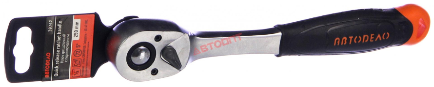 Трещотка 1/2"  250 мм 72 зубца 5° 39742, АвтоДело