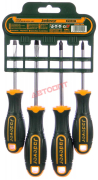 Отвертки (набор   4 предмета) SL5,5*75мм, SL6,5*100мм, PH1*100мм, PH2*100мм, CR-V (JDSS1204) "JADEVER"